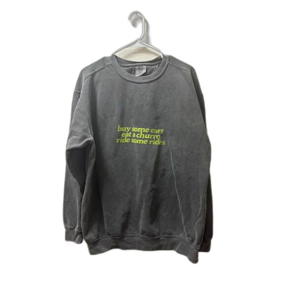 Adelaide's Fort Sweatshirt Unisex Large Gray Park rides & good vibes Disney - Picture 2 of 3